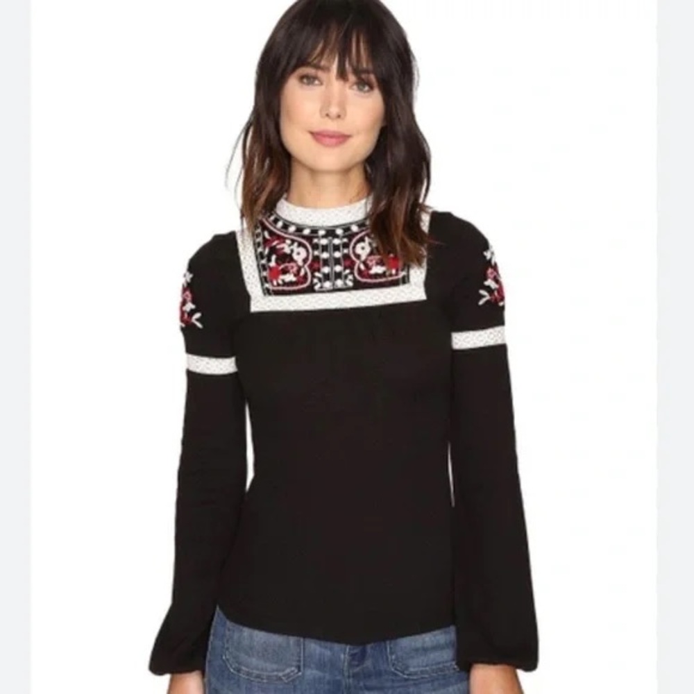 FREE PEOPLE - Cozy On Up Top Black Size Small